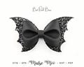 Halloween Bow Template Bat Bow SVG | Bestseller Bat Hair Bow SVG | Popular Gothic Bat Wings Maisie Moo Vegan leather