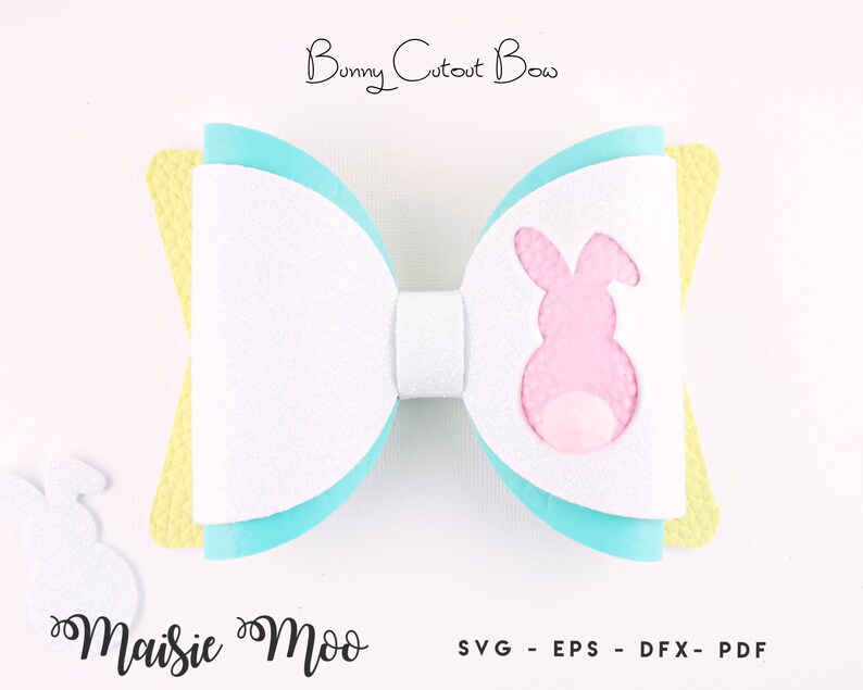 Easter Bow SVG Template Bunny Bow SVG Rabbit Bow PDF ...