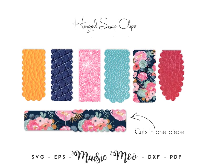 Hinged Snap Clip SVG, Snapclip Template, Bow Template, Bow SVG, Clippie Cover, Hair Clip Svg files for Cricut Cut Files, Maisie Moo