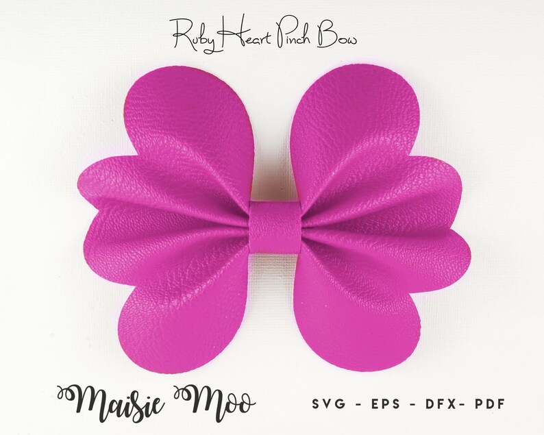 Download Scalloped Pinch Bow SVG Heart Pinch Bow Template Ruby ...