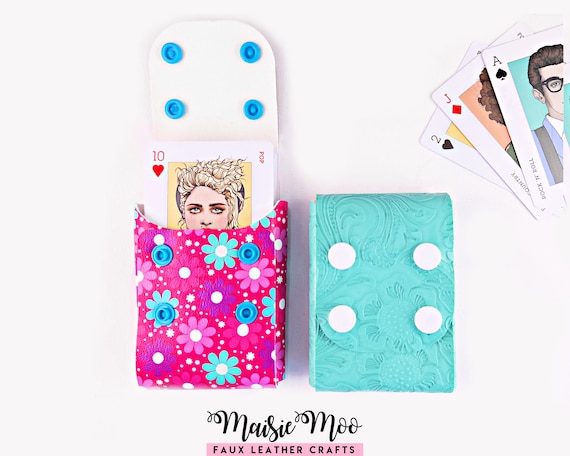 card sleeve covers Faux Leather Playing Card Case Pattern, Playing Card Sleeve Holder SVG,  Playing Card Travel Case, Poker Card Storage Case Cover PDF