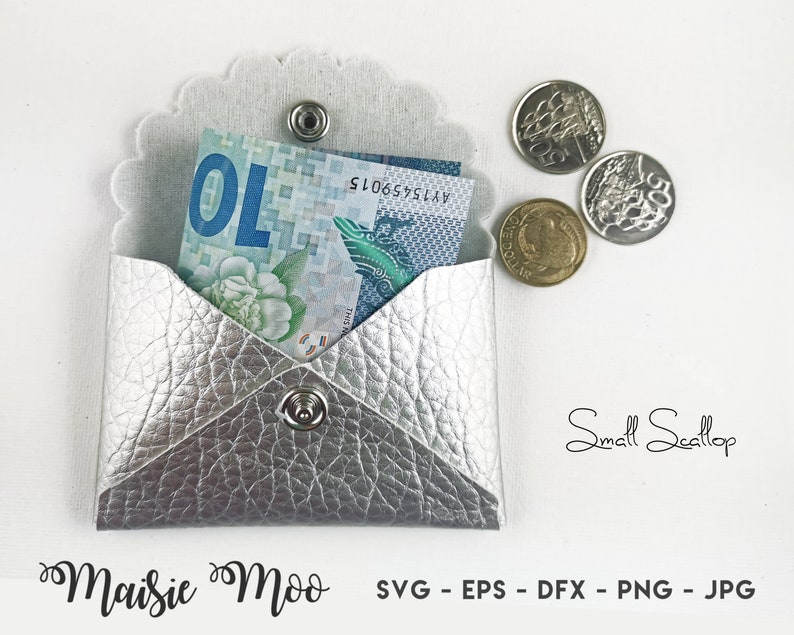 Coin Purse SVG Bundle Card Pouch Template Clutch Purse Faux | Etsy