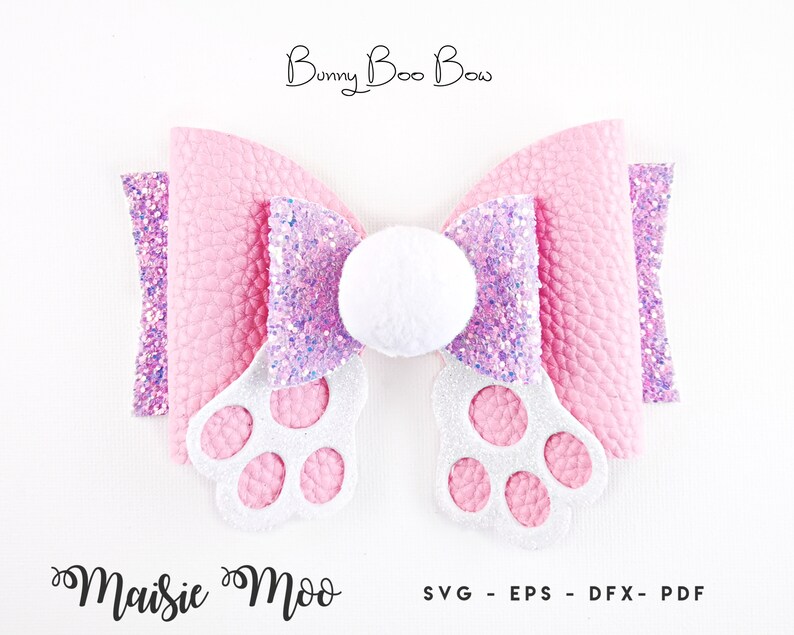 Download Easter Bow Template SVG Bunny Butt Bow SVG Bunny Feet ...
