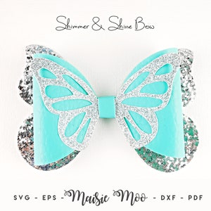 Butterfly Bow Template | Butterfly Bow SVG | Cricut Bow PDF, Maisie Moo Vegan leather