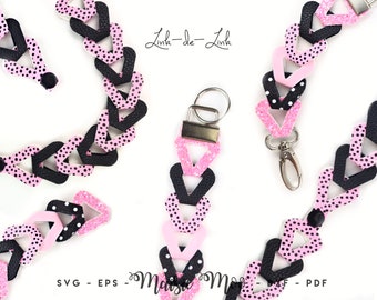 Link de Link SVG Template Bracelet SVG | Faux Leather Cuff Bracelet Fob Templates | Cricut Strap SVG Cut File Links Maisie Moo Vegan leather