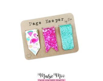 Magnetic Bookmark SVG Bundle, Faux Leather Bookmark Template, Cricut Book Lover Gift, No Sew Planner Bookmark Pattern