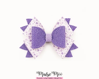 Stacked Pinwheel Bow SVG Template, Faux Leather Hair Bow Pattern, Cricut Bow Cut File, Boutique Bow SVG, Layered Hair Bow PDF