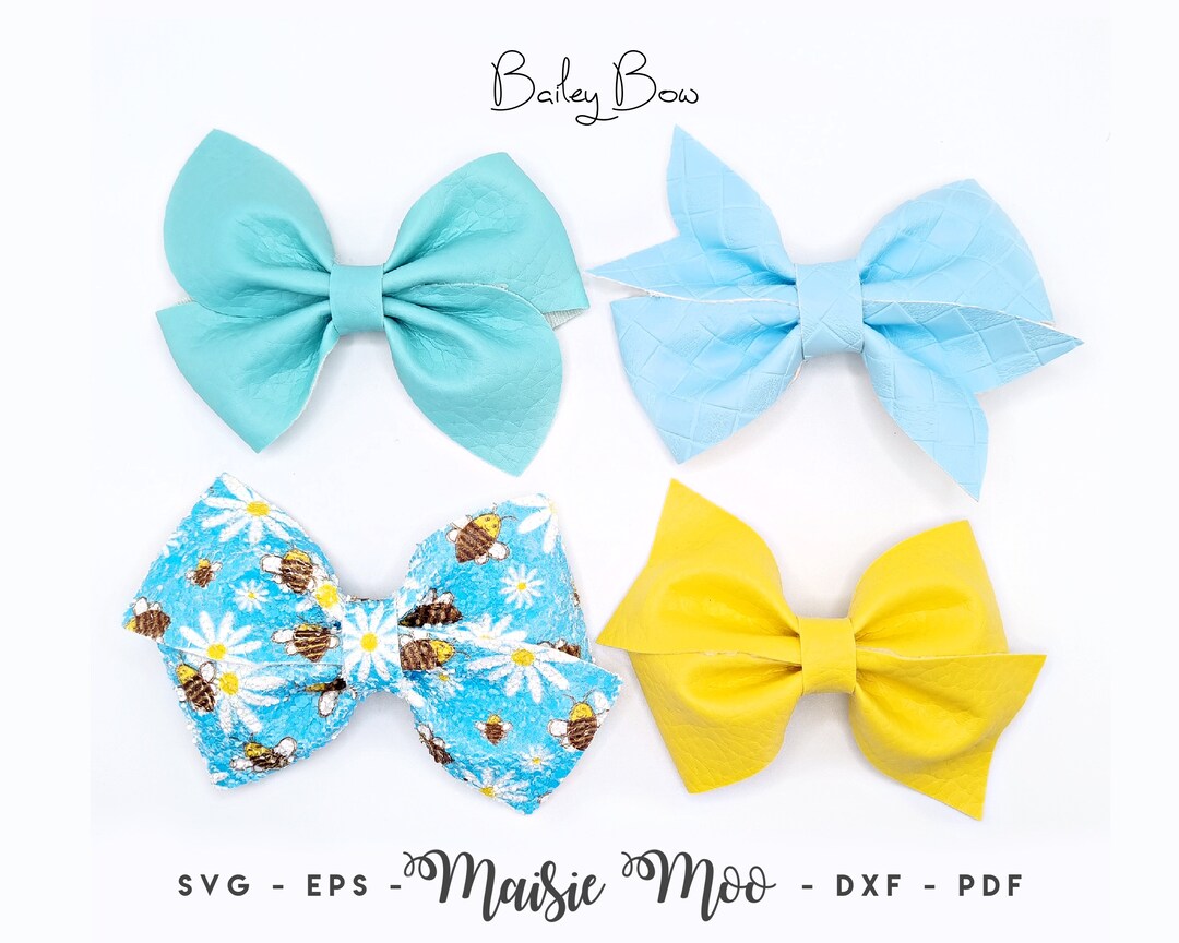 Bow SVG, Pinch Bow Template SVG, Bow PDF, Twisted Hair Bow Template ...