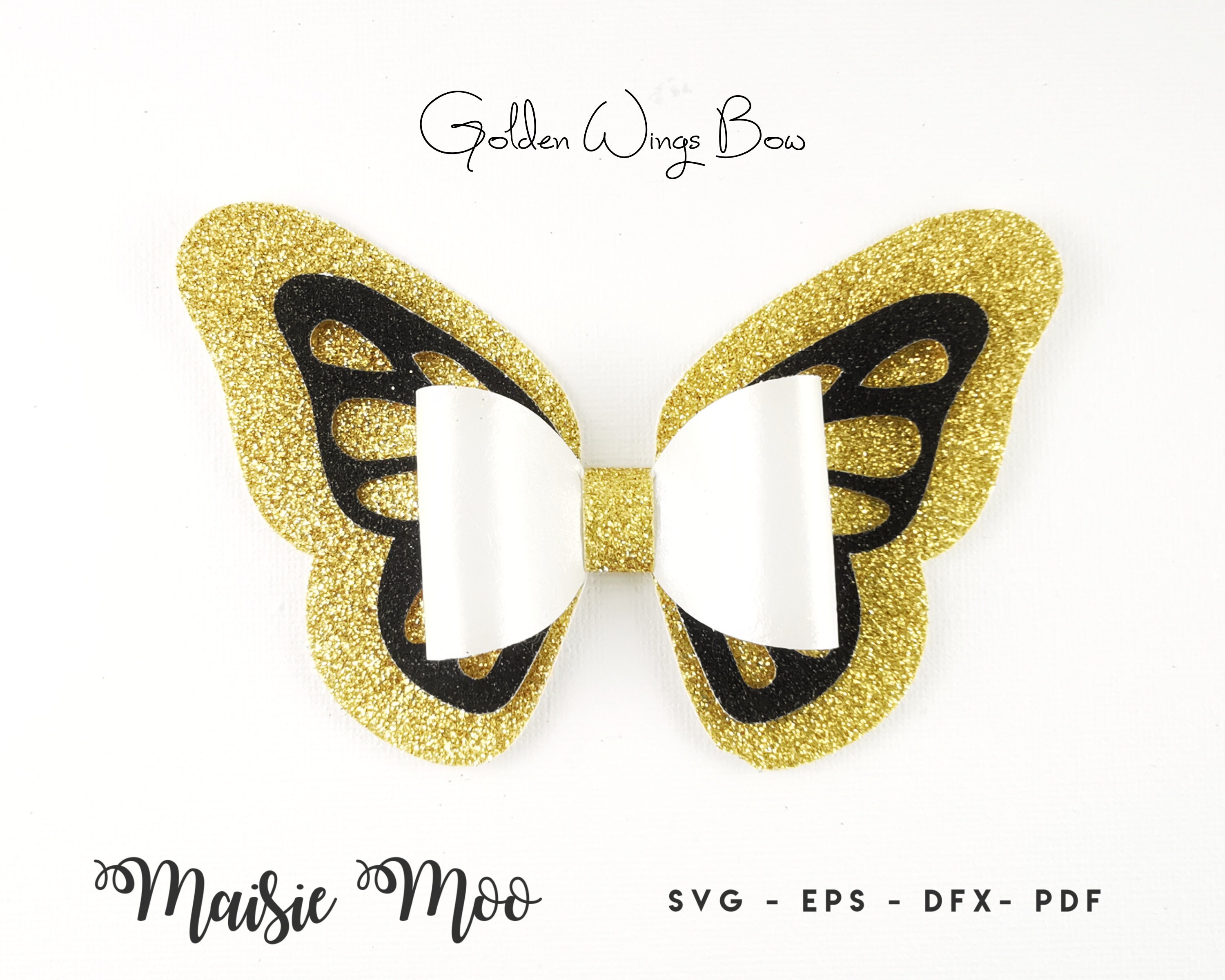 Butterfly Bow Template SVG Bow SVG Felt Bow PDF Butterfly | Etsy