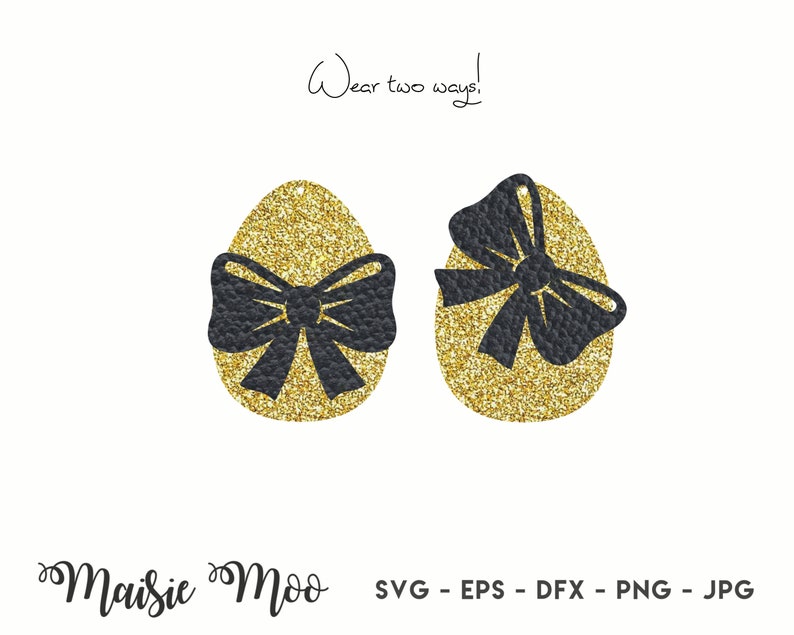 Download Easter Egg Earring Templates Bow Earring SVG Cricut | Etsy