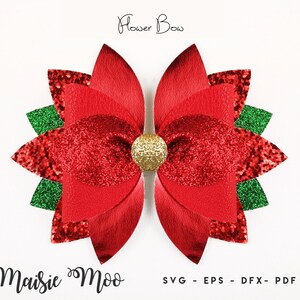 Christmas Bow SVG Bundle, Christmas Bow Template SVG, Bow Bundle SVG, Svg files for Cricut Cut Files, Silhouette Cut Files, Maisie Moo