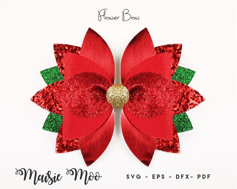 Christmas Bow SVG Bundle, Christmas Bow Template SVG, Bow Bundle SVG, Svg files for Cricut Cut Files, Silhouette Cut Files, Maisie Moo