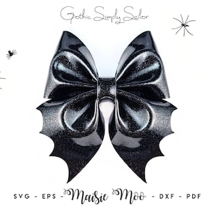 Kokarda Bat Sailor, kokarda Halloween Simply Sailor Pinch Bow Template SVG, kokarda Gothic Pinch Bow PDF, szablon kokardy do włosów, kokarda Cricut SVG, kokarda do Cricut,