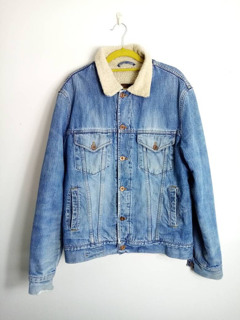 Vintage ALCOTT Sherpa Denim/fleece 