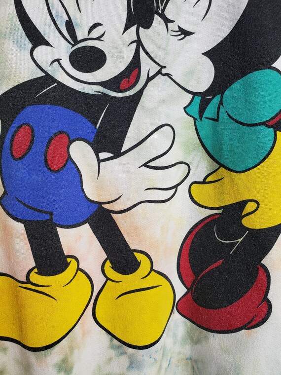 Vintage Mickey Minnie Mouse Sweater/Tie Dye Disne… - image 3