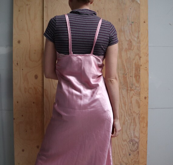 dusty rose slip dress