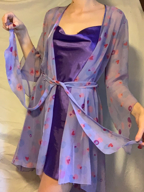 Cute purple Y2K robe/coverup