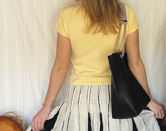 Pleated cotton skirt