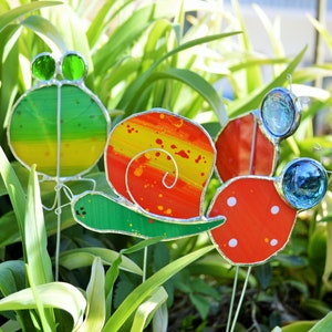 Frosch aus Glas, Kleines Geschenk, Deko für Blumentopf, Fensterdekoration, Gartenstecker, Gartendekoration image 5