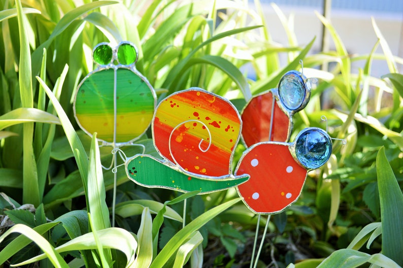 Frosch aus Glas, Kleines Geschenk, Deko für Blumentopf, Fensterdekoration, Gartenstecker, Gartendekoration Bild 5