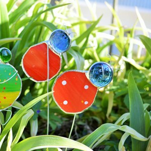 Frosch aus Glas, Kleines Geschenk, Deko für Blumentopf, Fensterdekoration, Gartenstecker, Gartendekoration Bild 4