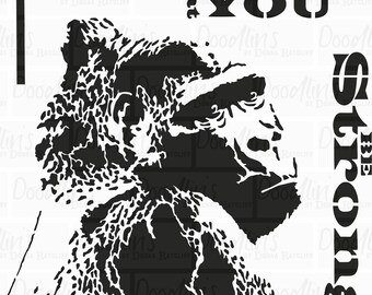 Gorilla stencil | Etsy