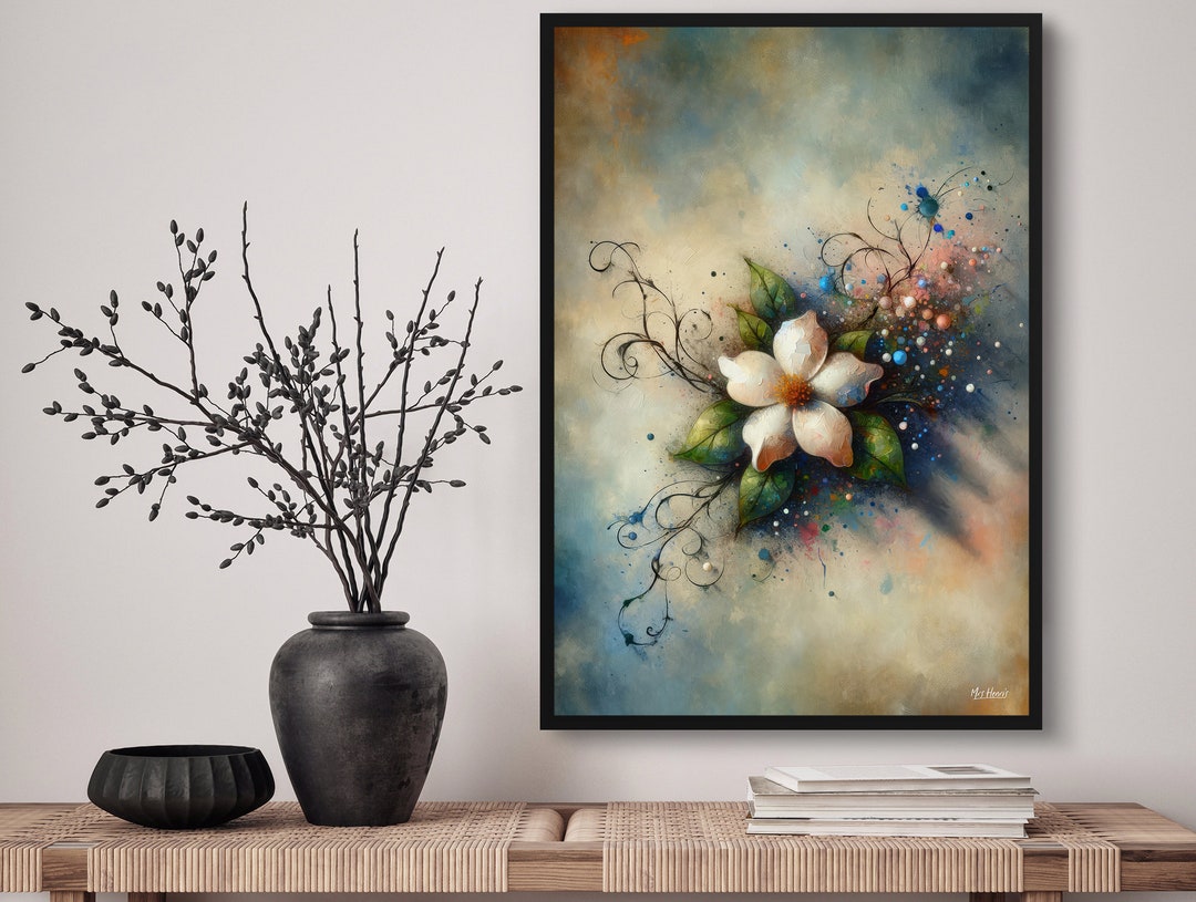 Jasmine Flower (jasminum Officinale) Whimsical Botanical Art Print ...