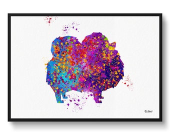 Pomeranian Dog Watercolor Print – Colorful Splash Art