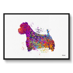 Westie Watercolour Dog Print - West Highland Terrier Veterinary Decor Gift Dog Illustration Framed & Unframed Wall Art Print For Dog Lovers