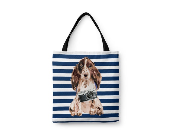 Cocker Spaniel Dog Tote Bag Illustrated Dogs 6 Travel Etsy