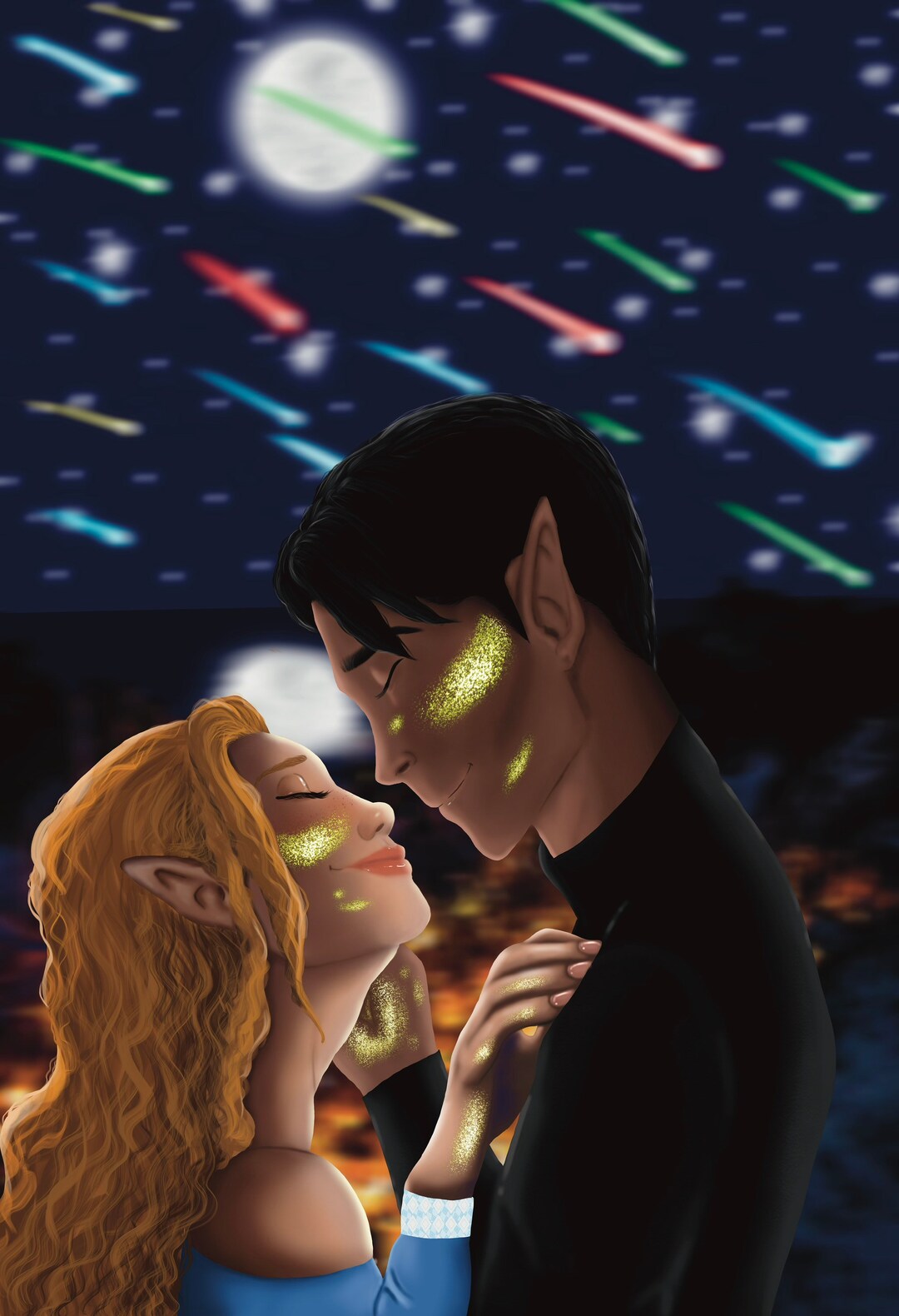 ACOTAR Fan Art Couple Art Gift Idea Home Decor Wall Art Etsy