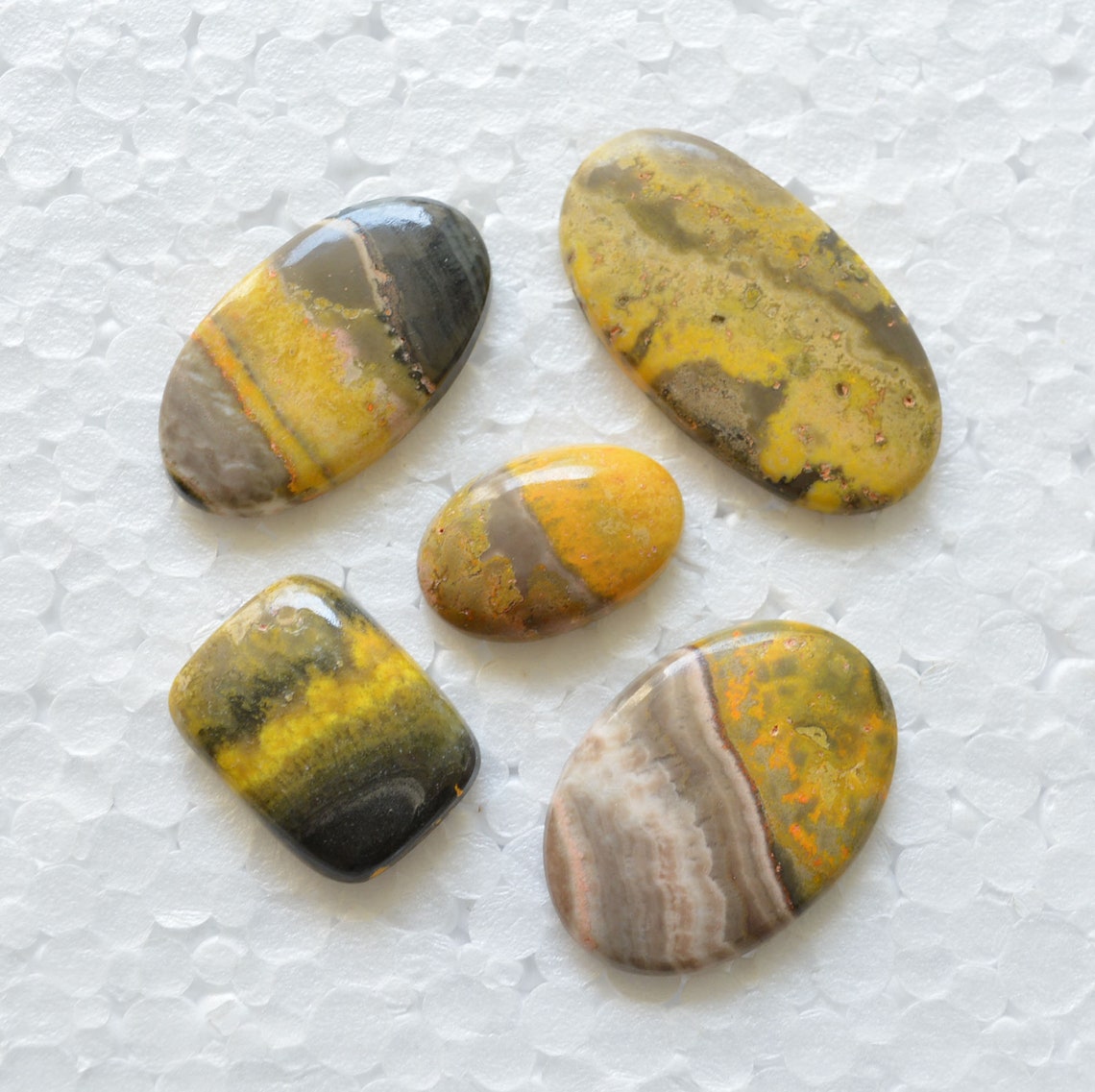 Bumble Bee Jasper Cabochon Jasper Gemstone Mix Shape Etsy