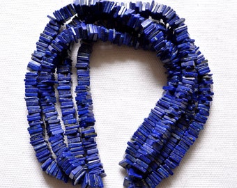 Natural azul Lapis lazuli Heishi Abalorios, Azul Gemstone Abalorios, Azul Lapis Heishi Strand, Lapis Abalorios, 6mm - 7mm, 8.5" Half Strand #PP7674