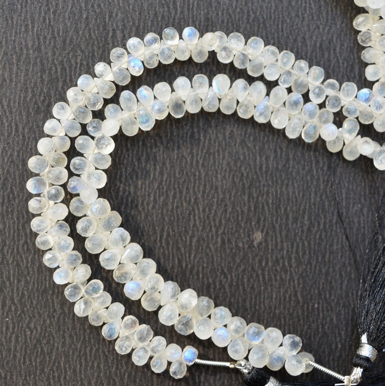 Faceted Rainbow Moonstone Beads Teardrop Shape Briolettes Etsy