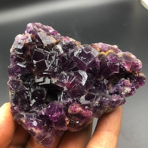 218g Natural Inner Mongolia red purple cube fluorite crystal specimens #Q575