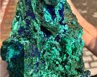 CRYSTAL RARE Natural Azurite ,pretty blue azurite green malachite geode specimens