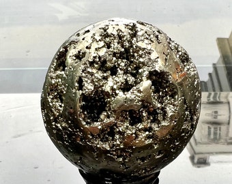 CRYSTAL RARE Natural chalcopyrite ball, chalcopyrite sphere #691