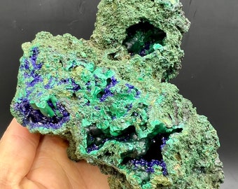 970g High quality blue azurite& Green malachite mineral specimens #A2035