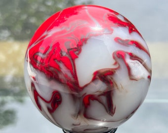 Crystal natural pretty Red agate sphere,Rare Red agate ball #Q164