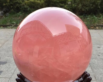 High-Quality Rose Quartz Ball Natural Pink Crystal Sphere Undrilled Healing Crystal Ball  5850g