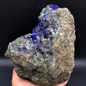 3120g Crystal azurite,beautiful Natural big blue azurite crystal mineral specimens Q657 image 10
