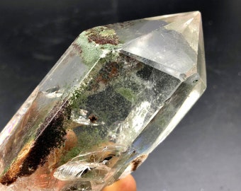 CRYSTAL Natural Green Ghost Crystal  / Rare green ghost quartz specimen ,Special Gift  #561