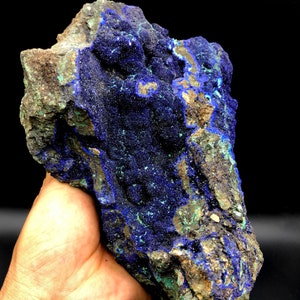 3120g Crystal azurite,beautiful Natural big blue azurite crystal mineral specimens Q657 image 4
