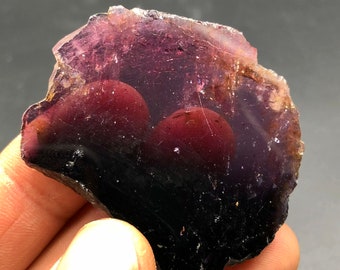 Excellent Rare " Watermelon tourmaline " Natural Verdelite Crystal Mineral Specimen #Q540