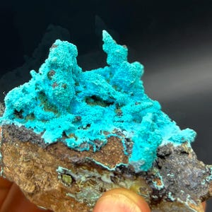 RARE Natural Blue pretty Shattuckite Crystal Mineral Specimen  # A2341