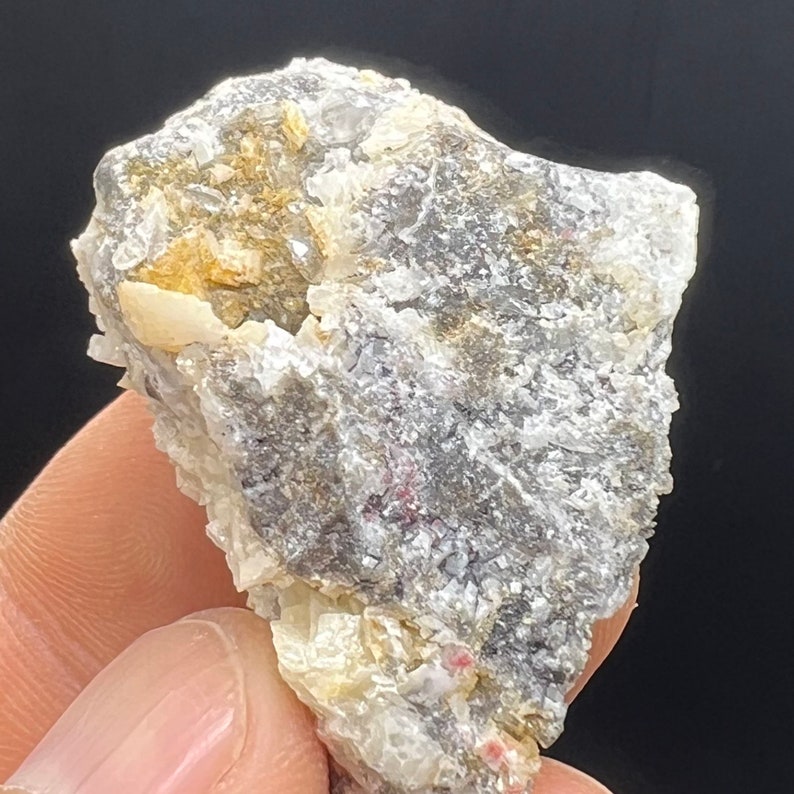 CINNABAR, Natural Gem CINNABAR White Dolomite Mineral Specimen924 image 5