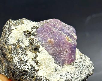 Natural Madagascar Blue Corundum Mineral Specimen (67mm) #Q888