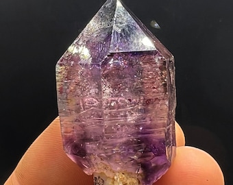 Superbe sceptre en améthyste, sceptre très rare en cristal à sept cristaux, guérison du quartz # Q1024