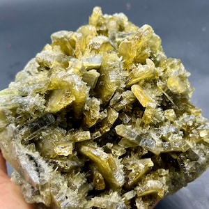 Natural barite Mineral Specimen pyrite yellow Specimen  #Q973