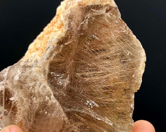 Excellent Rare Natural Natural gold hair Crystal Mineral Specimen #Q200